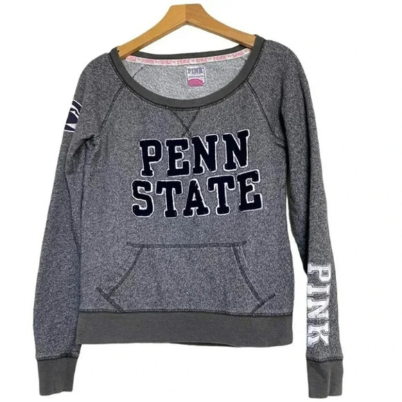 Pink Victoria Secret S "Penn State" sweatshirt with front pocket Collab Y2K - Picture 3 of 5